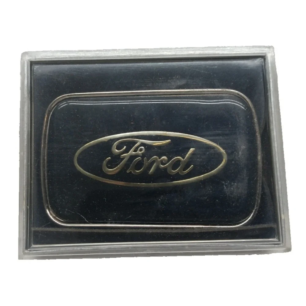 VTG Ford Motor Company Logo Emblem Belt Buckle‎ by RJ Roberts & Co. [USA MADE]